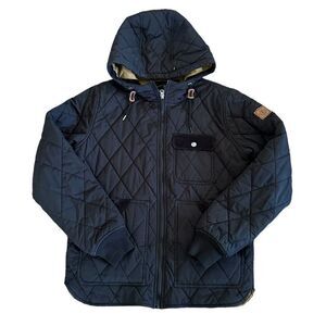 Element Black Light Puffer Zip Loose Fit Casual Outdoor Jacket